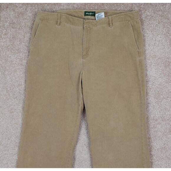 Eddie Bauer Women's Size 18 Beige Khaki Wide Leg Cotton Jean Pant High Rise - Picture 3 of 12